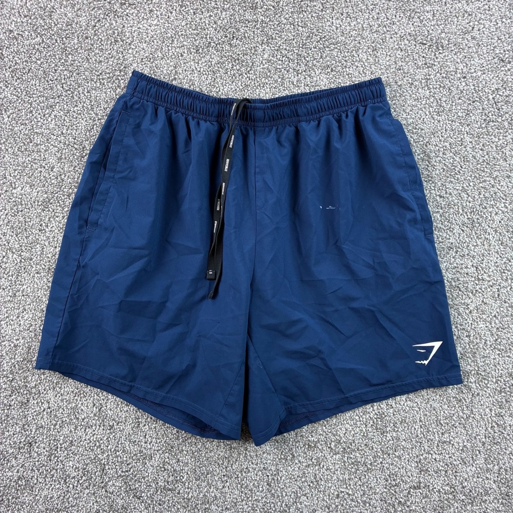 Gymshark Arrival Shorts Mens Medium Navy Blue Athletic Gym Workout Stretch